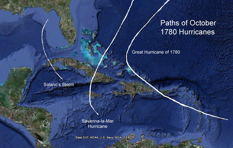 Oct 10, 1780 The Great Hurricane of 1780