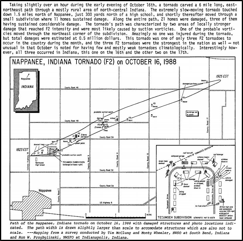Oct 16, 1988 Nappanee, Indiana Tornado