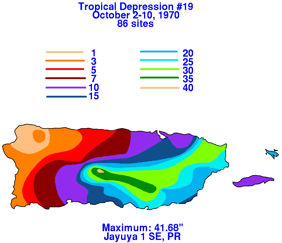 Oct 2-10, 1970 PR Rainfall
