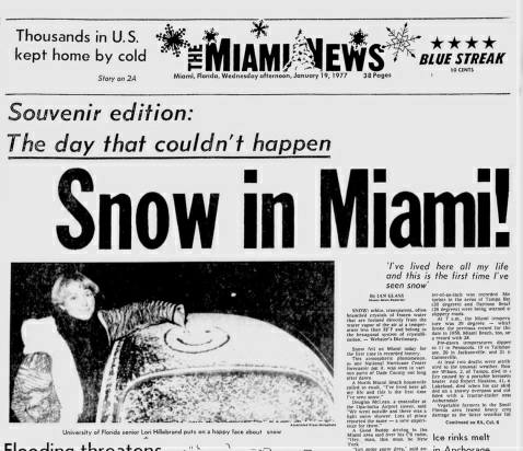 Jan 19, 1977 Miami Snow
