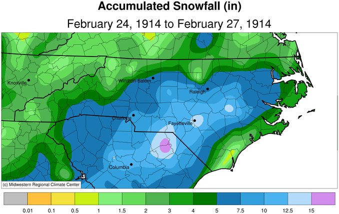 Feb 24-26, 1914 SC and NC Snow 2